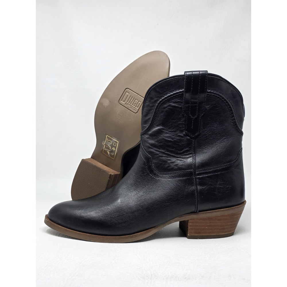 Dingo Black Leather Seguaro Western Booties Womens Size 10 Ankle Boots Cowgirl